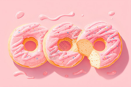 粉色甜甜圈之诱惑图片