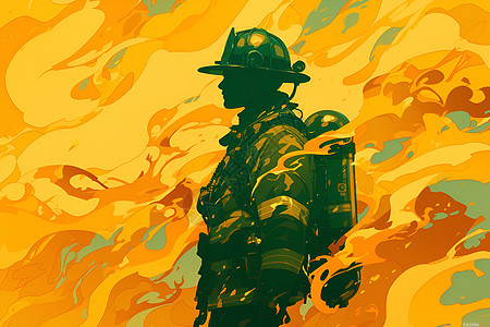 烈火中的消防英雄图片