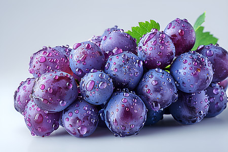 新鲜的紫葡萄图片