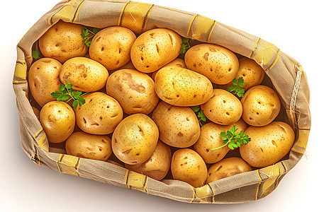袋中的土豆图片