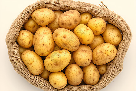 土豆在麻袋中图片