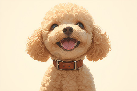 快乐的卡通贵宾犬图片