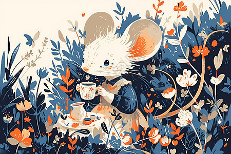 可爱的老鼠与奇幻森林图片