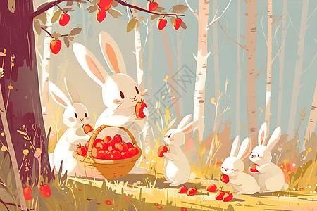 森林里的兔子图片