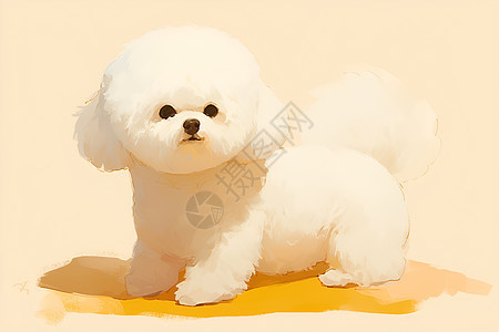 白色的小狗图片