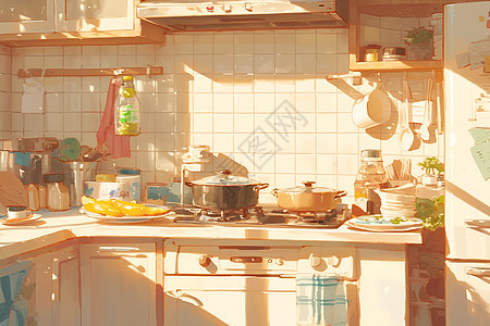 厨房凌乱的灶台图片