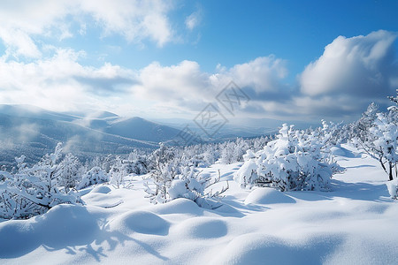 冬日的雪景图片