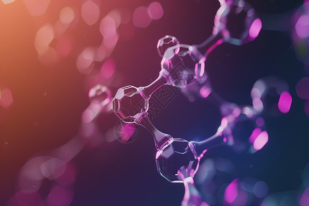 紫色的分子结构图片