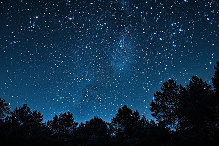 夜晚满天的繁星图片