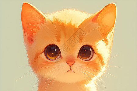 可爱橘色小猫图片