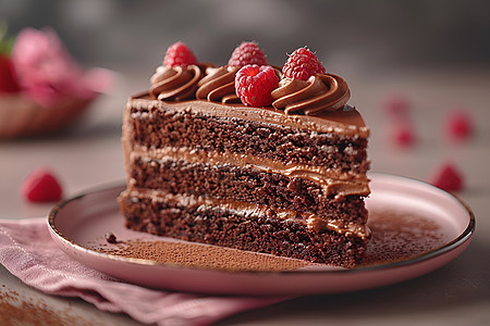 巧克力蛋糕的诱人细腻图片
