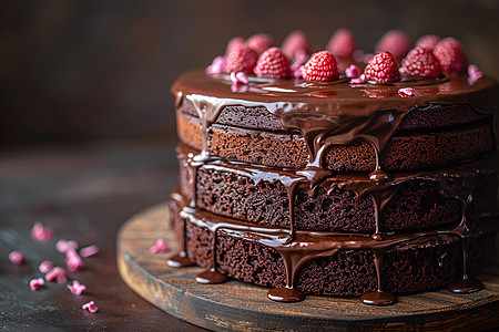 绚丽巧克力蛋糕图片