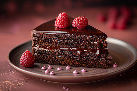 浪漫巧克力蛋糕图片