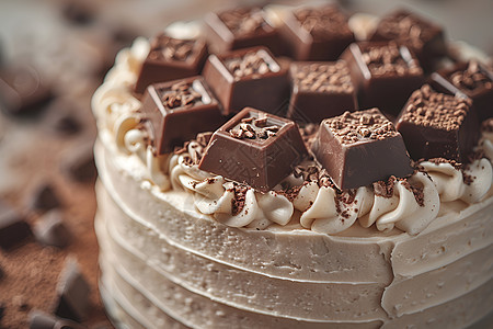 精美的巧克力蛋糕图片