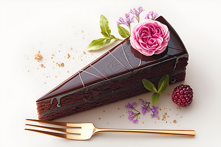 新鲜的巧克力蛋糕图片