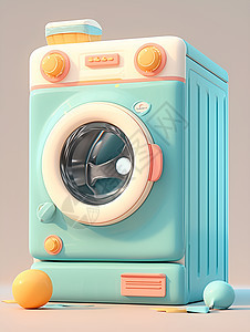 可爱的洗衣机图标图片