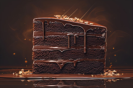 新鲜巧克力蛋糕图片