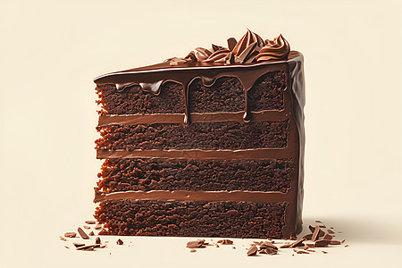 巧克力蛋糕的层次图片