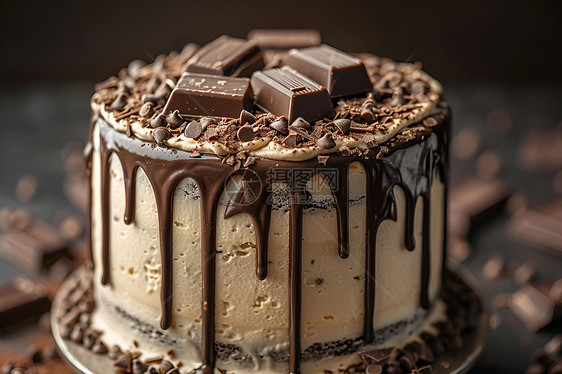巧克力蛋糕的完美诱惑图片