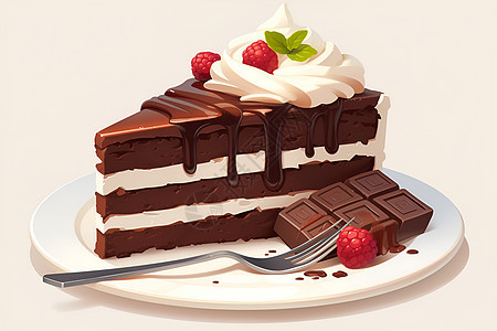 美味诱人的巧克力蛋糕图片