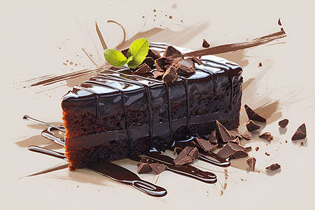 诱人的巧克力蛋糕图片