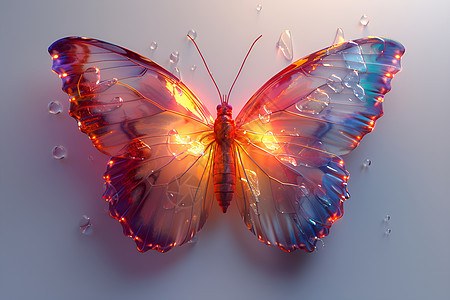 美丽的炫彩蝴蝶图片