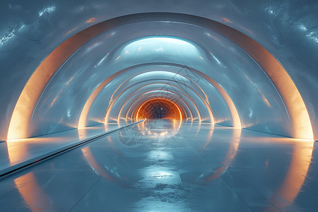 未来建筑隧道图片