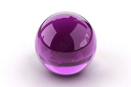 紫色球体在白色背景下图片