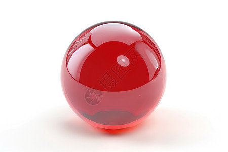 透明的红色玻璃球图片