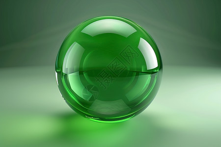 绿色玻璃球图片