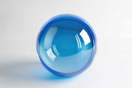 蓝色玻璃物品图片