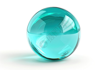 蓝色玻璃球图片