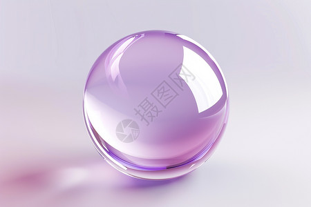 美丽的透明玻璃球图片