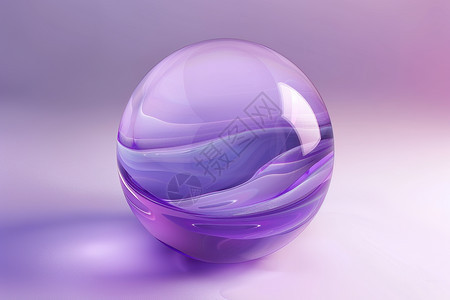 美丽的紫色玻璃球图片
