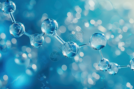 蓝色结构分子图片