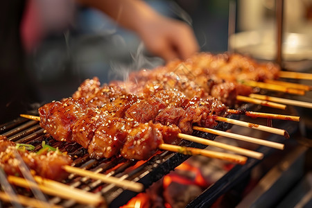 烤肉串美食图片