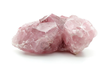 粉色岩石与白色背景的水晶立体派插画图片