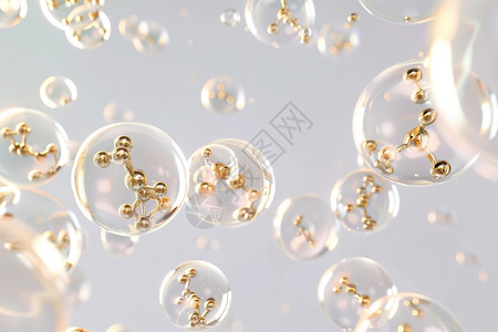金色珠子的泡泡图片