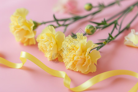 黄色花束图片