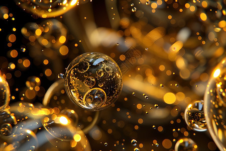 金色微粒子背景图片