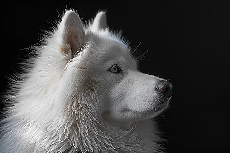 白色的萨摩耶犬图片