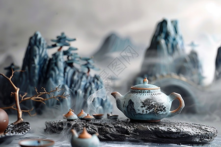 山前石上茶壶图片
