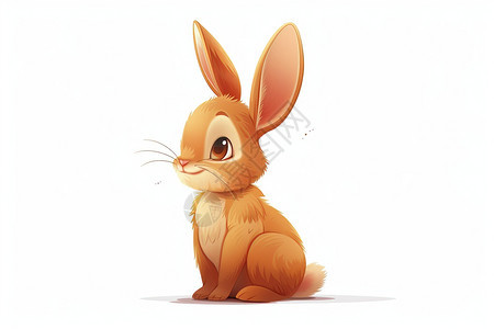 可爱的棕色兔子图片