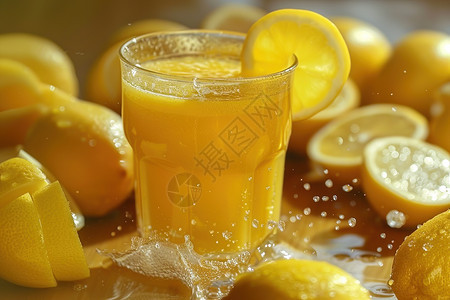 一杯冰镇橙汁图片