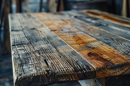 一张木头桌子图片