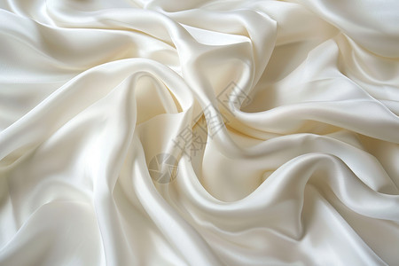 柔软的白色丝绸背景图片
