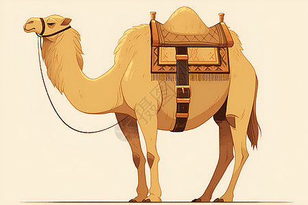 可爱的骆驼插画图片