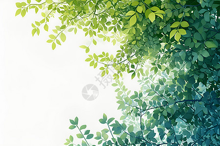 自然绿叶背景图片