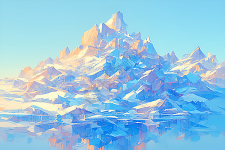 奇幻山脉冰雪仙境图片