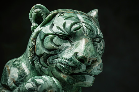 玉器雕塑的老虎图片